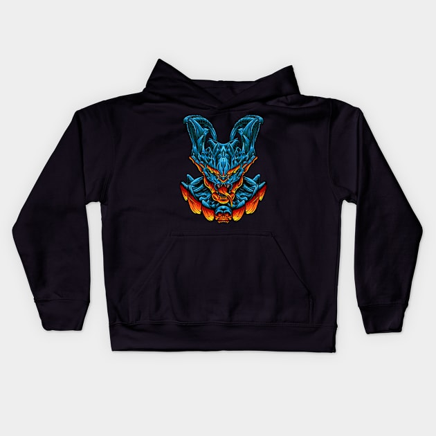 DEMONIC HEAD Kids Hoodie by NSC.gd